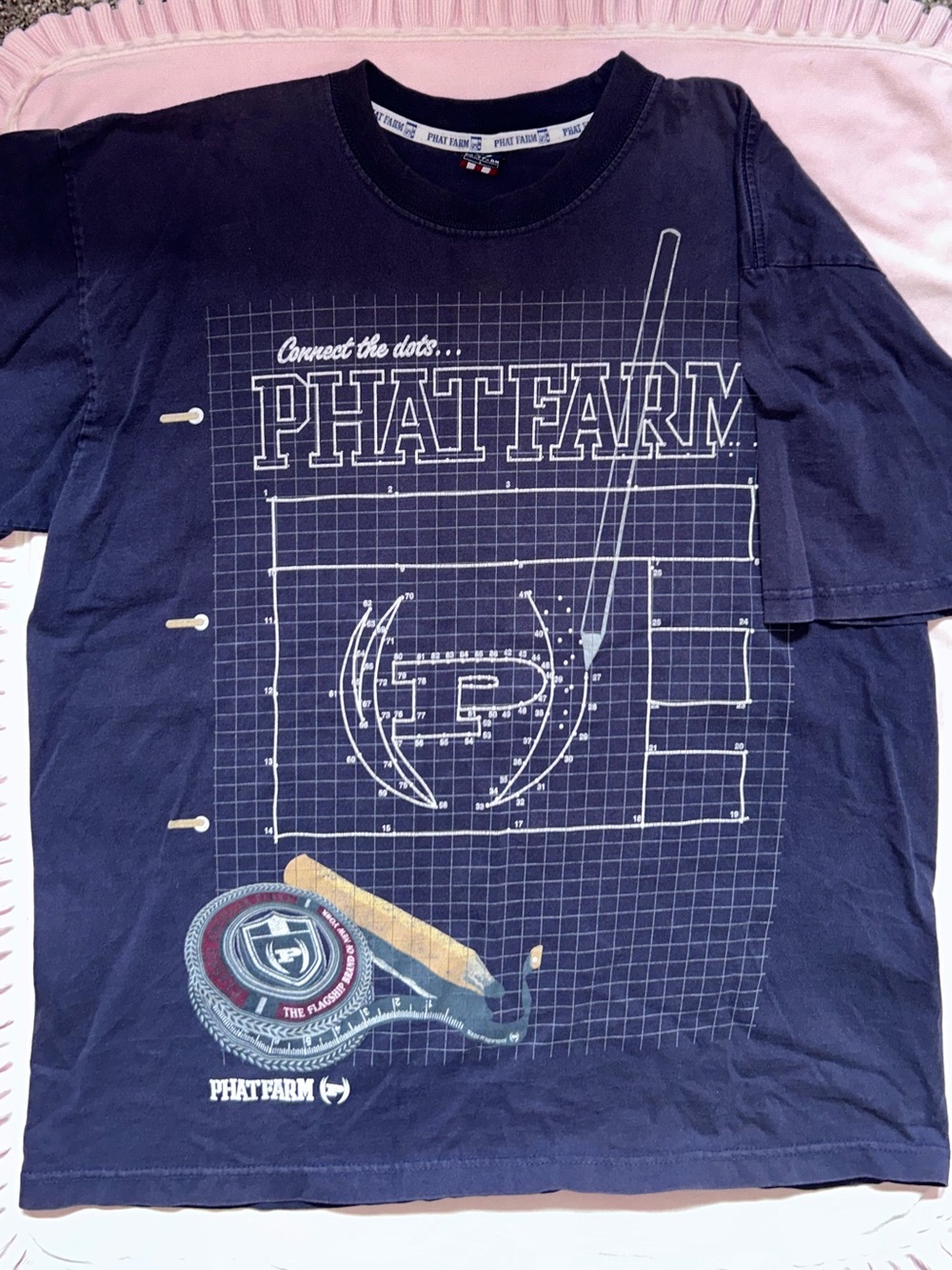 Vintage Phat Farm Navy Graphic Tee